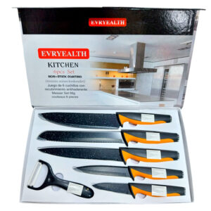 SET CUCHILLOS + PELA PAPAS 6 PIEZAS